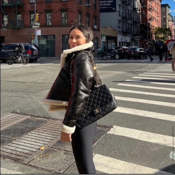 NWT ZARA Faux Leather Fleece Collar Jacket - Picture 14 of 16